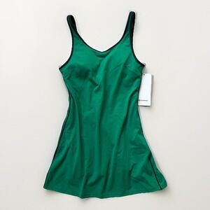 Lululemon Scoop-Neck Cutout Tennis Dress Size S Raceway Rainforest Green NWT